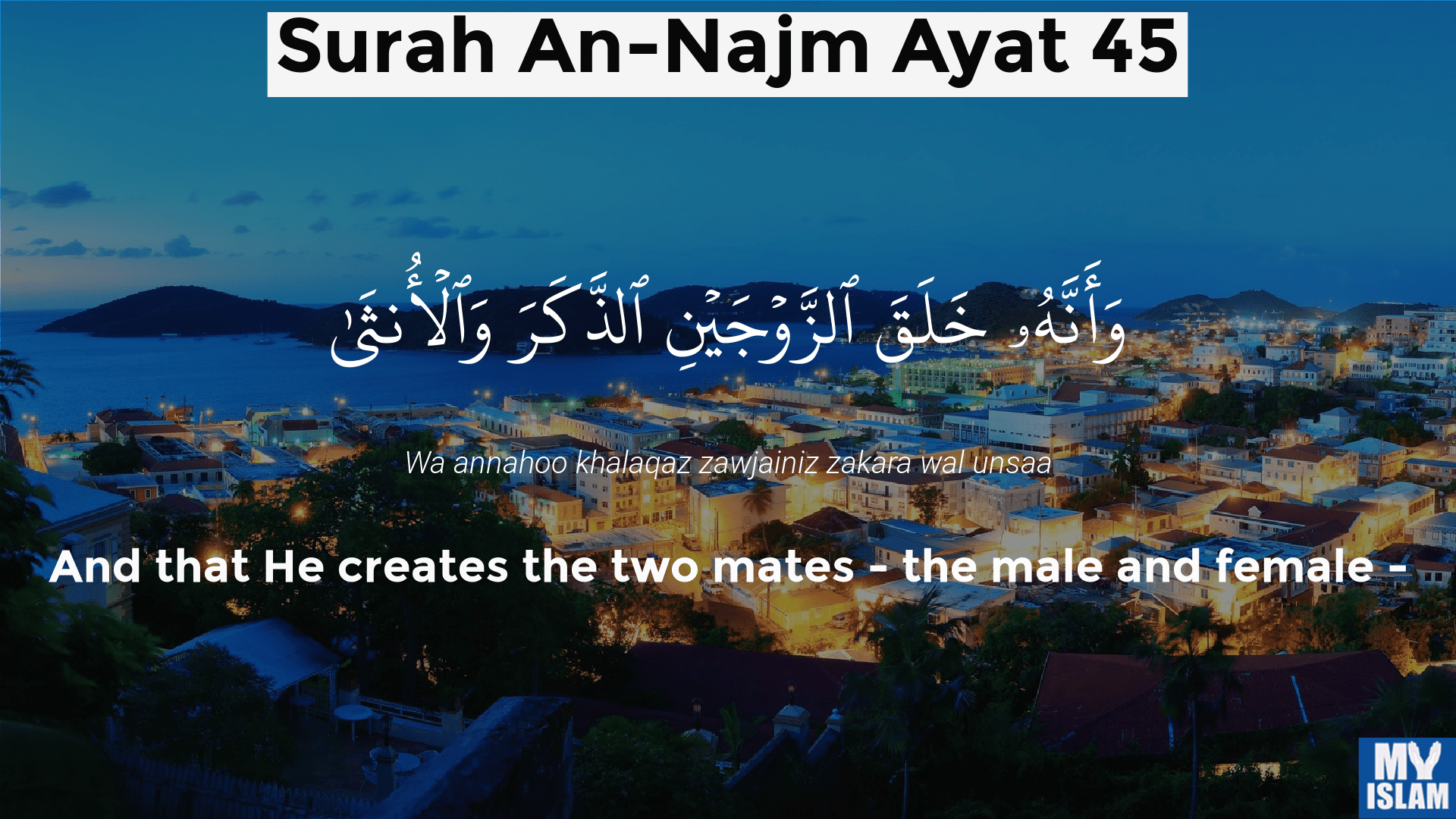 surah najm ayat 45