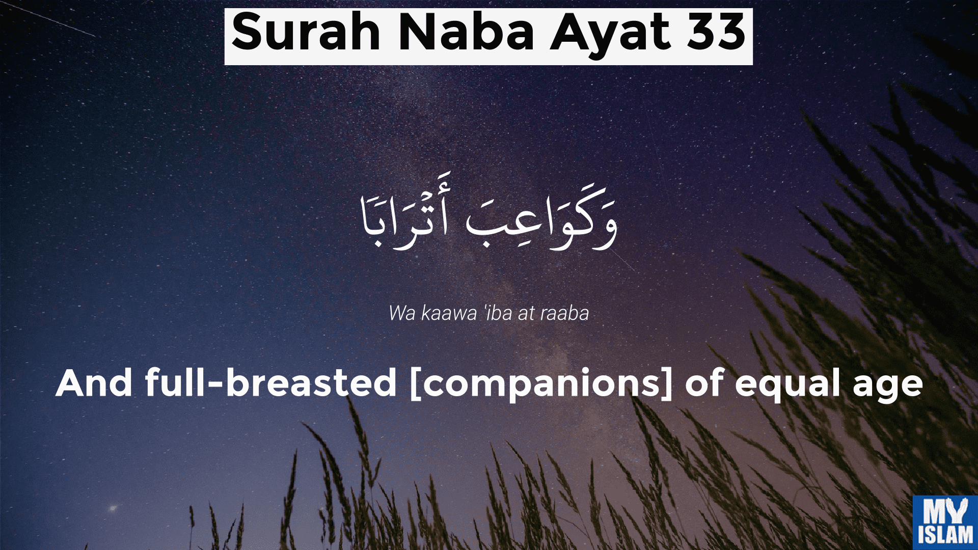 surah naba ayat 33